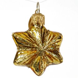 STJERNE 4 CM GULDFARVET