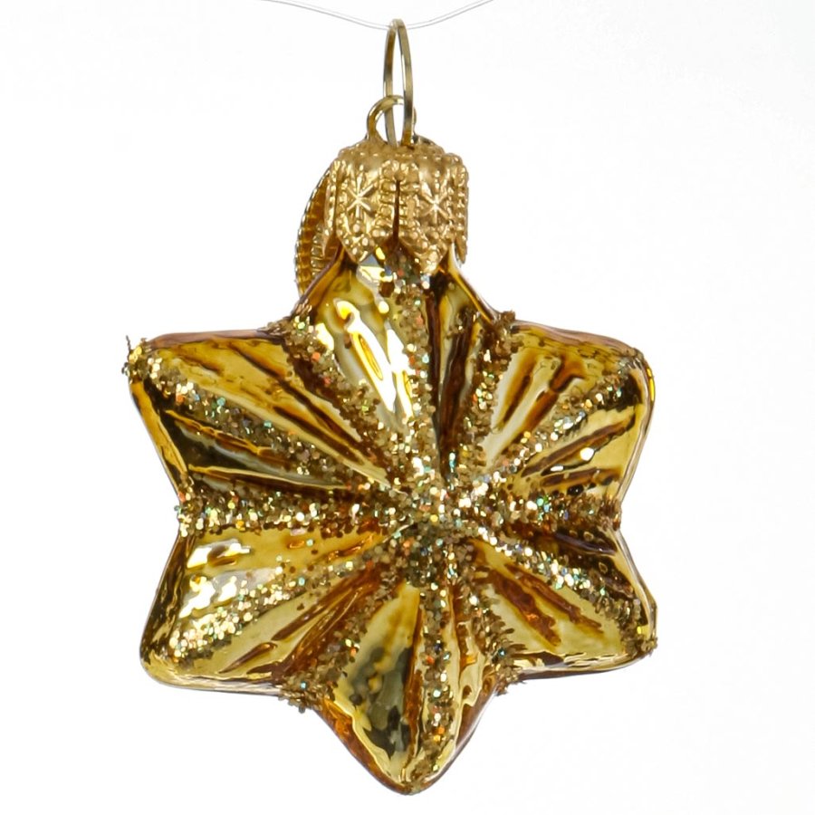 STJERNE 4 CM GULDFARVET