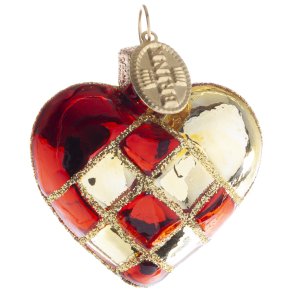 FLETHJERTE 4 CM RD GULDFARVET BLANK