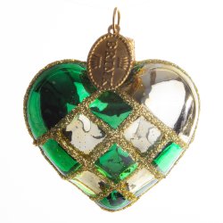 FLETHJERTE 4 CM GRN GULDFARVET