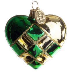 FLETHJERTE 5 CM GRN GULDFARVET