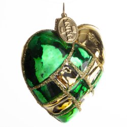 FLETHJERTE 5 CM GRN GULDFARVET