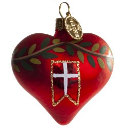 HJERTE MED DANSK FLAG 5 CM