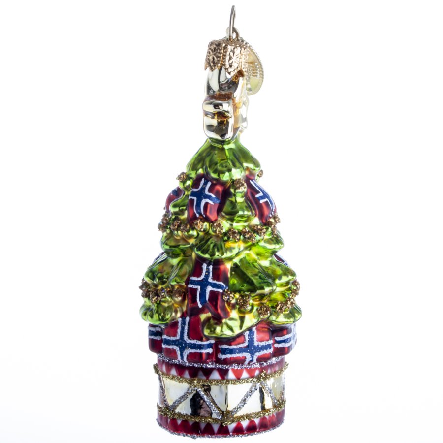 JULETR M/ NORSK FLAG 8 CM