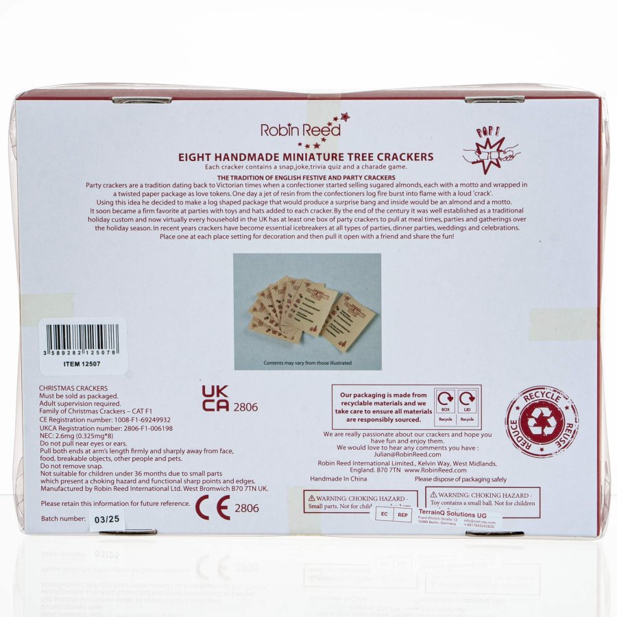 KNALLERT 14 CM N�DDEKN�KKER 8 STK HVID
