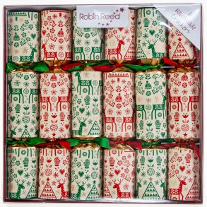 KNALLERT 30 CM JULETR 6 STK RD GRN