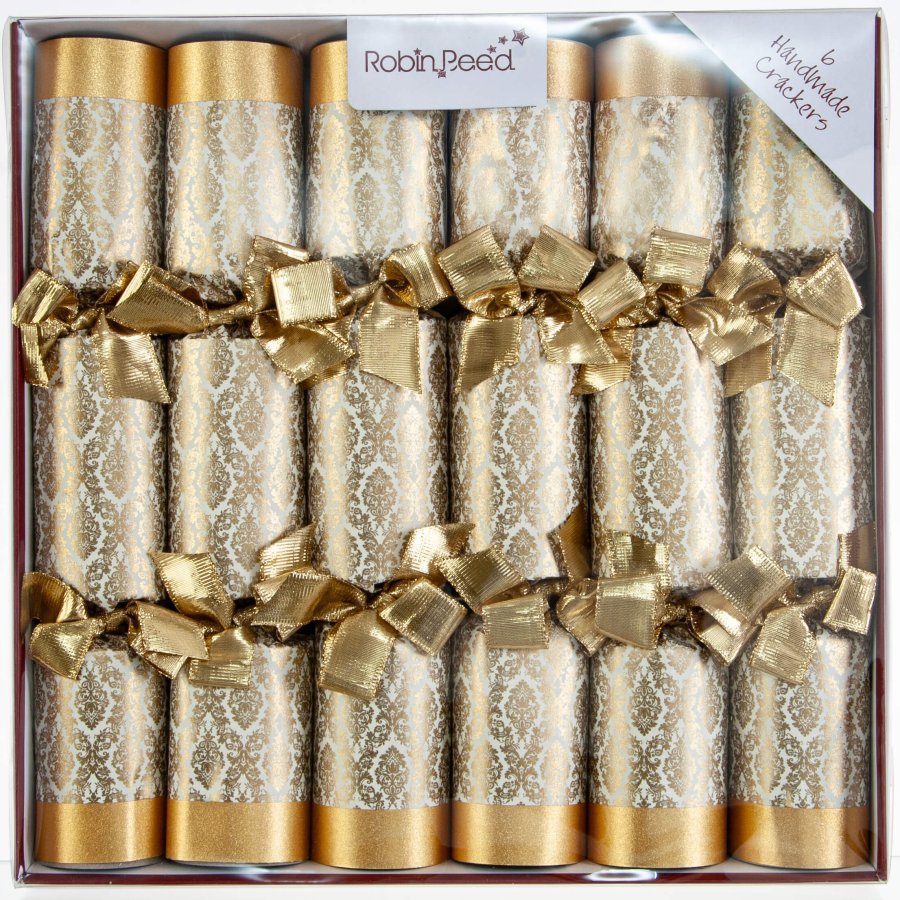 KNALLERT 35 CM DAMASK GULD 6 STK