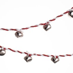 GUIRLANDE MED SLVFARVEDE KLOKKER 180 CM