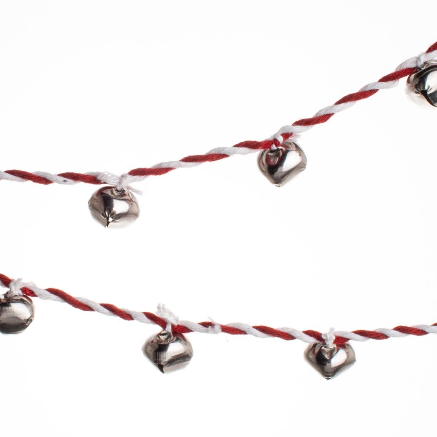 GUIRLANDE MED SLVFARVEDE KLOKKER 180 CM