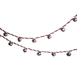 GUIRLANDE MED SLVFARVEDE KLOKKER 180 CM