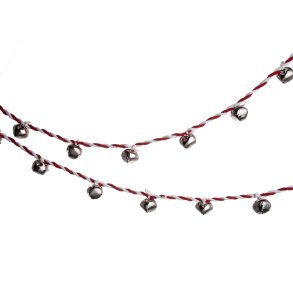 GUIRLANDE MED SLVFARVEDE KLOKKER 180 CM