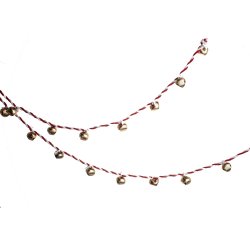 GUIRLANDE MED GULDFARVEDE KLOKKER 180 CM