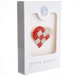 BROCHE FLETHJERTE 4 CM RDT