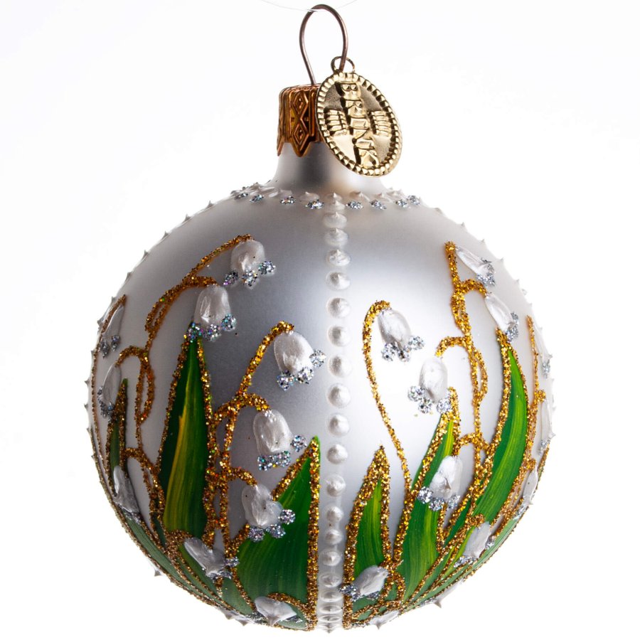 KUGLE LILJEKONVAL 6 CM HVID MAT