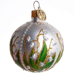 KUGLE LILJEKONVAL 6 CM HVID MAT