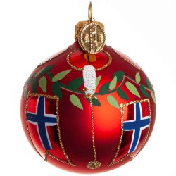 KUGLE FLAG 6 CM NORGE RD