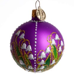 KUGLE LILJEKONVAL 6 CM LILLA MAT