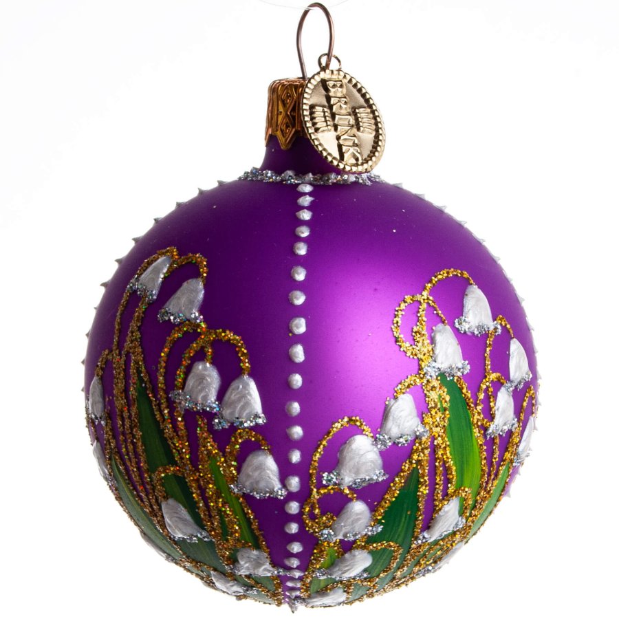 KUGLE LILJEKONVAL 6 CM LILLA MAT