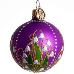 KUGLE LILJEKONVAL 6 CM LILLA MAT