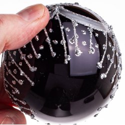 KUGLE DIWA 7 CM SORT SLVFARVET