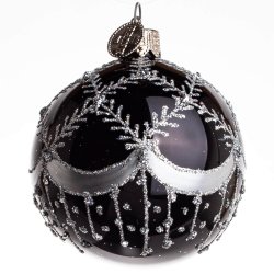 KUGLE DIWA 7 CM SORT SLVFARVET
