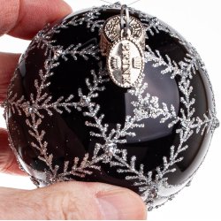 KUGLE DIWA 7 CM SORT SLVFARVET