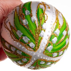 KUGLE LILJEKONVAL 8 CM HVID MAT