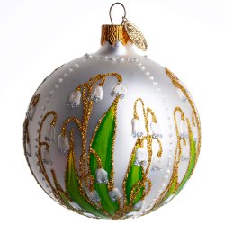 KUGLE LILJEKONVAL 8 CM HVID MAT