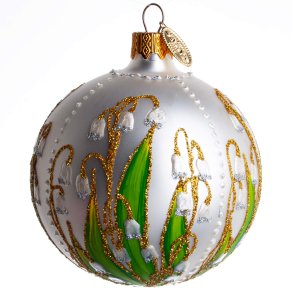 KUGLE LILJEKONVAL 8 CM HVID MAT