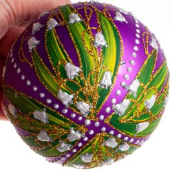 KUGLE LILJEKONVAL 8 CM LILLA MAT