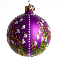 KUGLE LILJEKONVAL 8 CM LILLA MAT