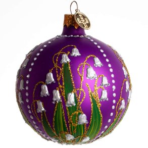 KUGLE LILJEKONVAL 8 CM LILLA MAT