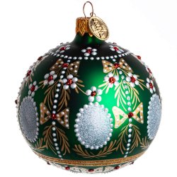 KUGLE GUSTAVIANSK EMPIRE 8 CM GRN MAT