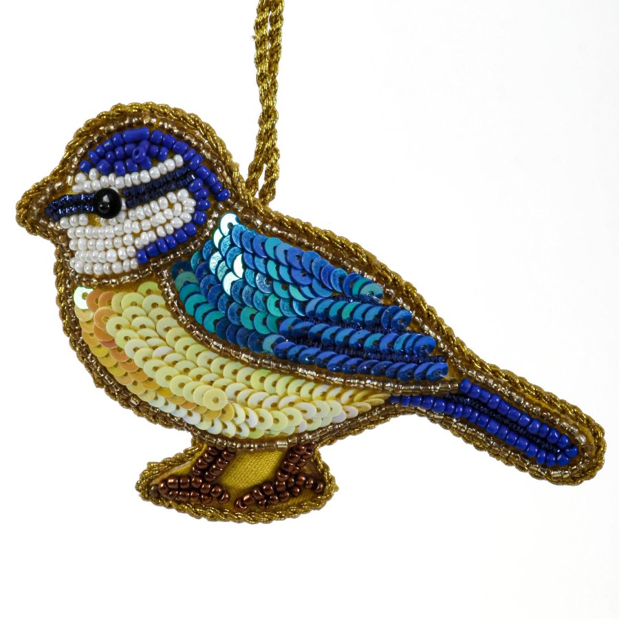 BRODERET BL�MEJSE 10 CM