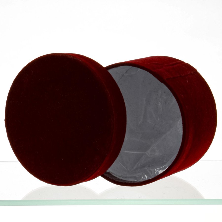 �SKE RUND VELOUR 11 CM R�D