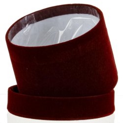 �SKE RUND VELOUR 11 CM R�D