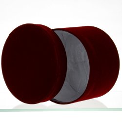 �SKE RUND VELOUR 15 CM R�D