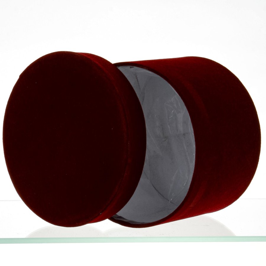 �SKE RUND VELOUR 15 CM R�D