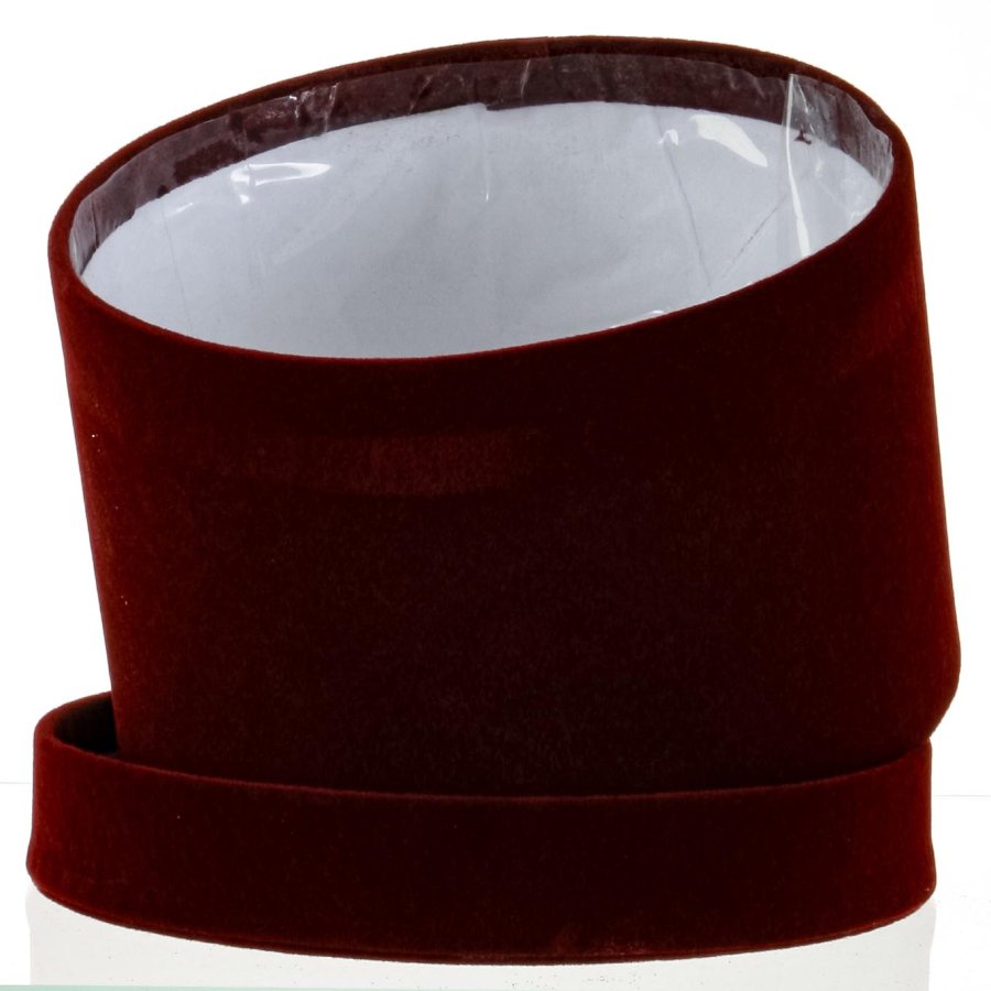 �SKE RUND VELOUR 15 CM R�D