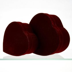 �SKE HJERTE VELOUR 12 CM R�D