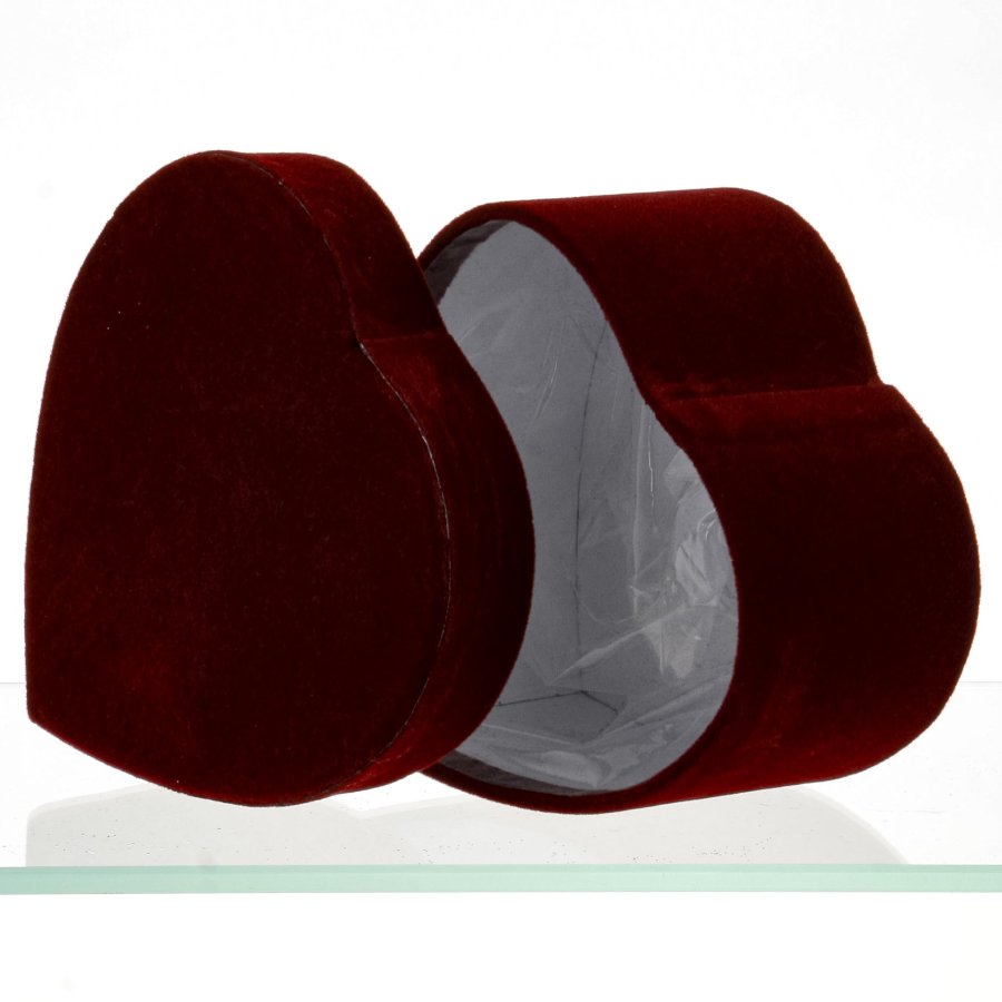 �SKE HJERTE VELOUR 12 CM R�D