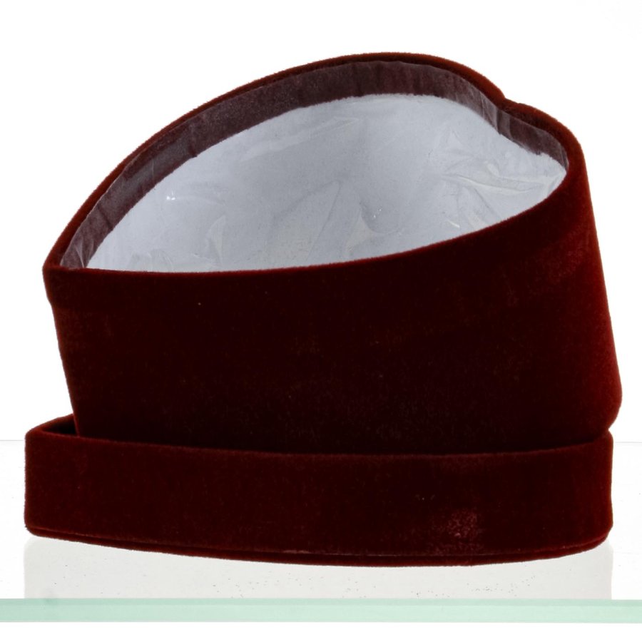 �SKE HJERTE VELOUR 12 CM R�D