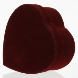�SKE HJERTE VELOUR 12 CM R�D