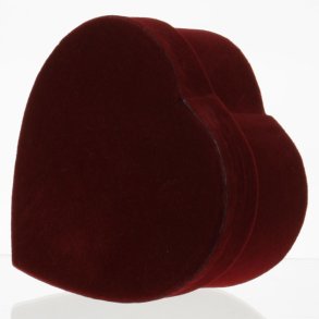�SKE HJERTE VELOUR 12 CM R�D