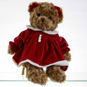 BAMSE 35 CM JUL CELINE MED RD KJOLE