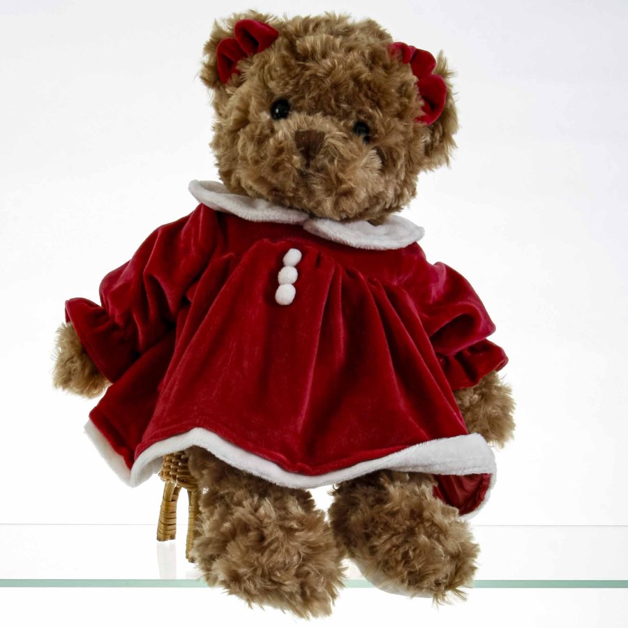 BAMSE 35 CM JUL CELINE MED RD KJOLE