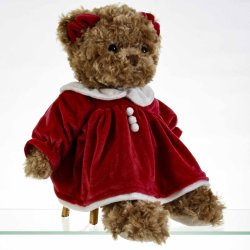 BAMSE 35 CM JUL CELINE MED RD KJOLE