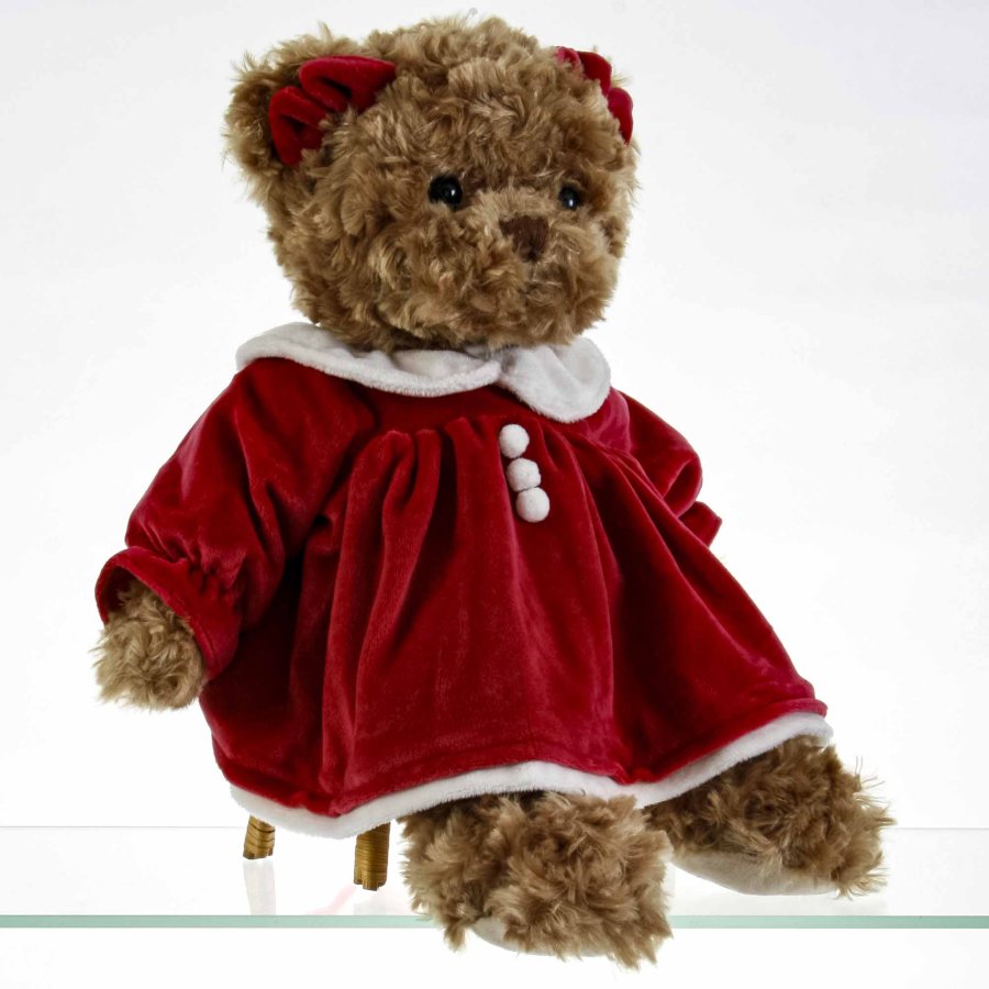 BAMSE 35 CM JUL CELINE MED RD KJOLE