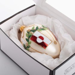 G FLAG GRNLAND 10 CM GULDFARVET