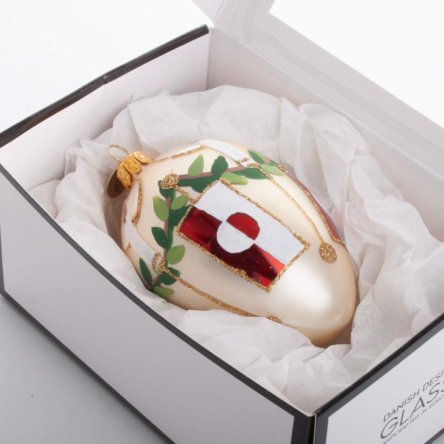 G FLAG GRNLAND 10 CM GULDFARVET